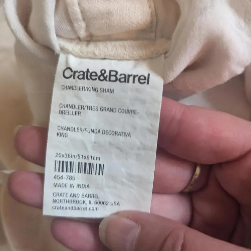 Crate & Barrel Cream Shams